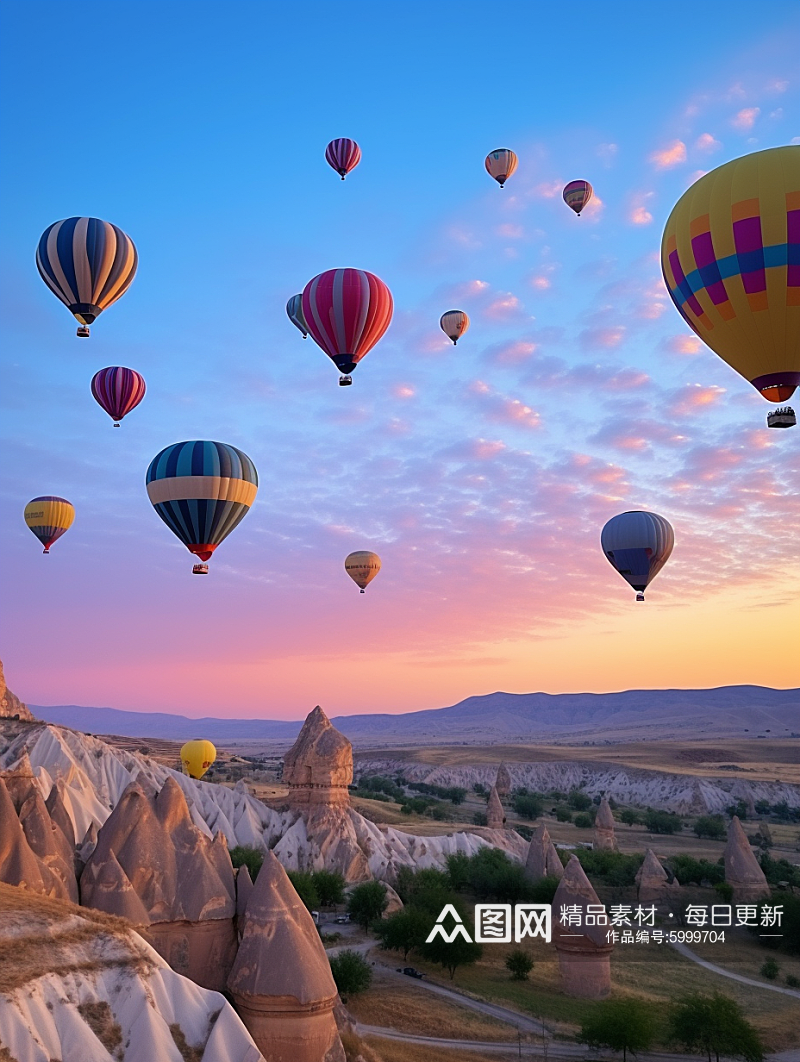 数字艺术AI图气球背景素材图片素材
