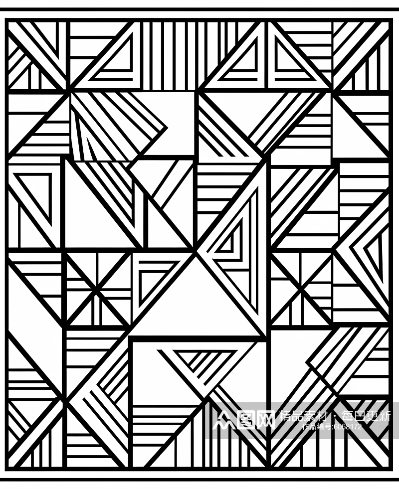 几何黑白背景素材图片数字艺术图AI图素材