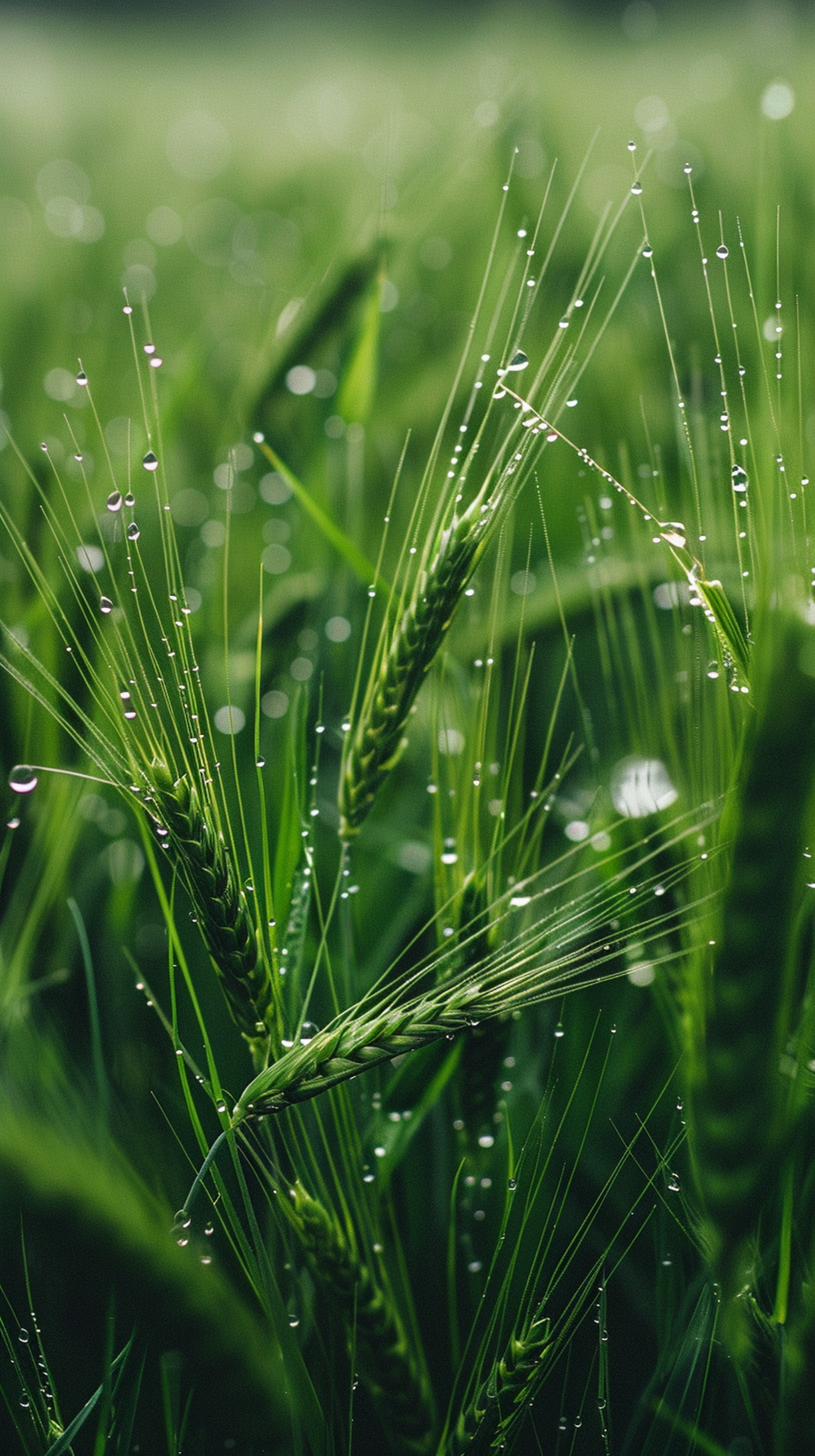 春天雨后有雨水的草素材图AI图素材