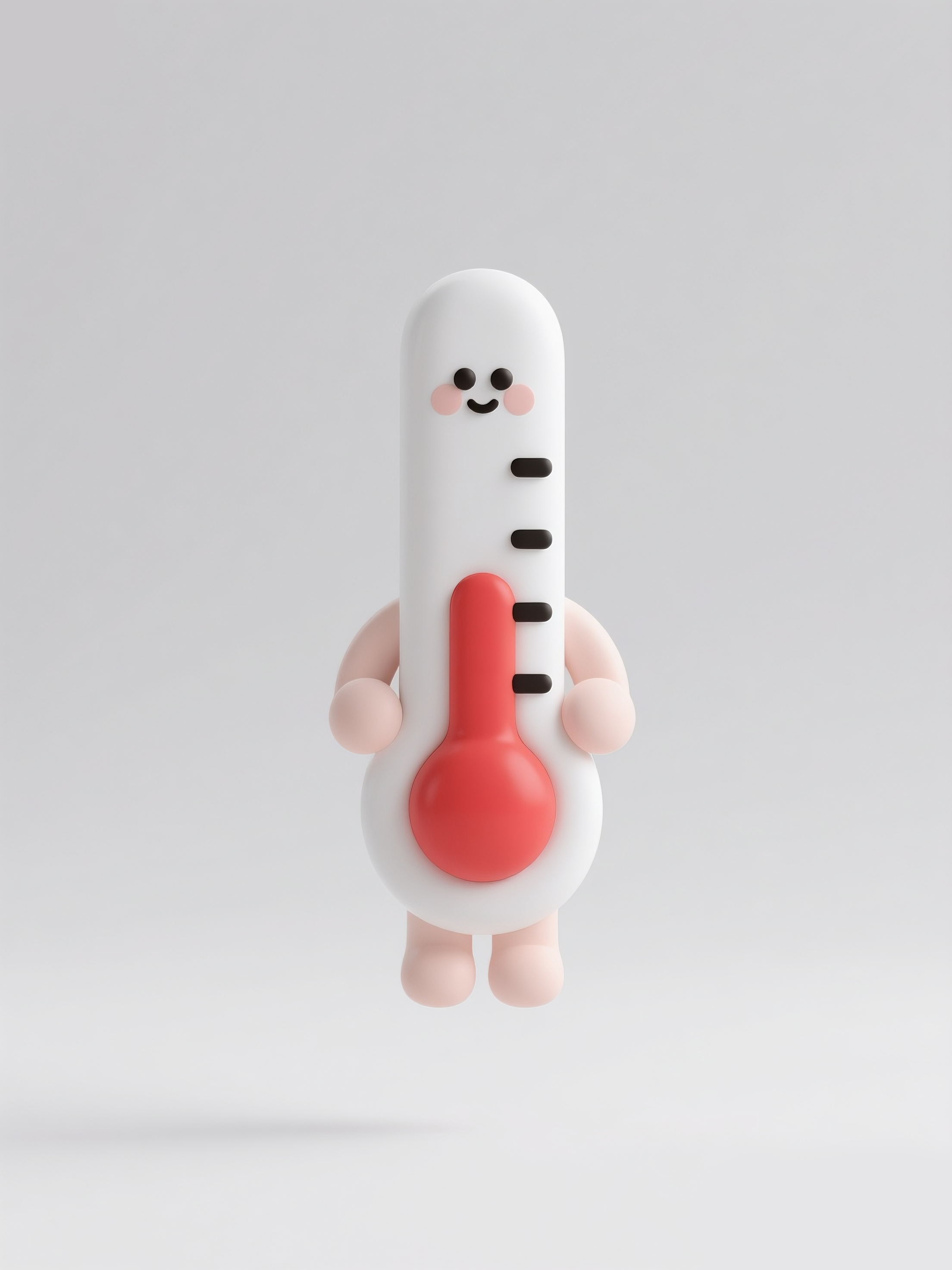 简约3d卡通立体温度计素材