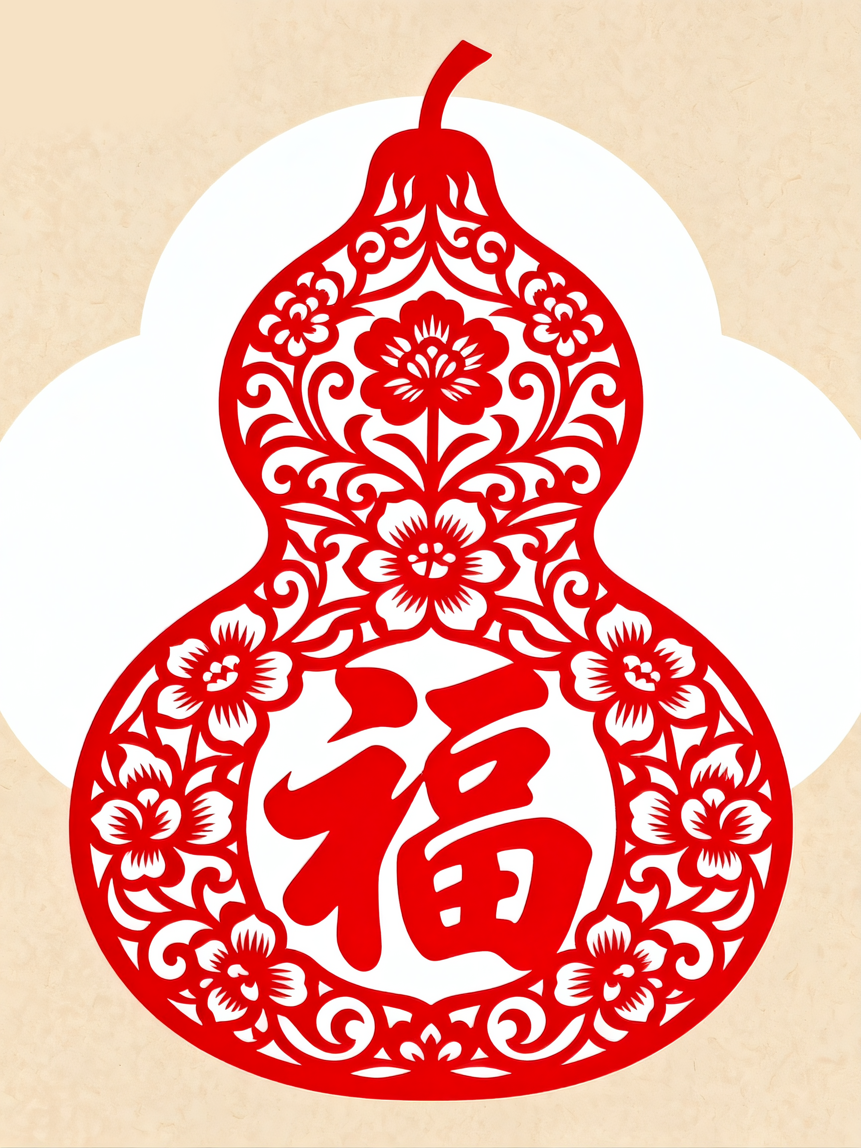 新年中国风创意窗花镂空艺术字素材