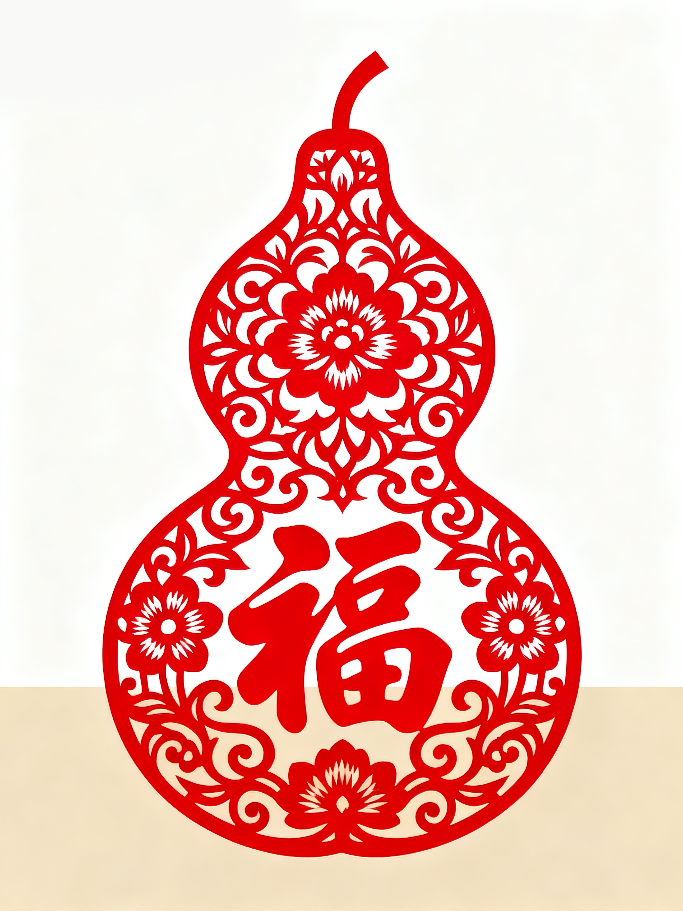 新年中国风创意窗花镂空艺术字素材