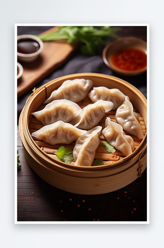 数字艺术AI图饺子面食素材图片