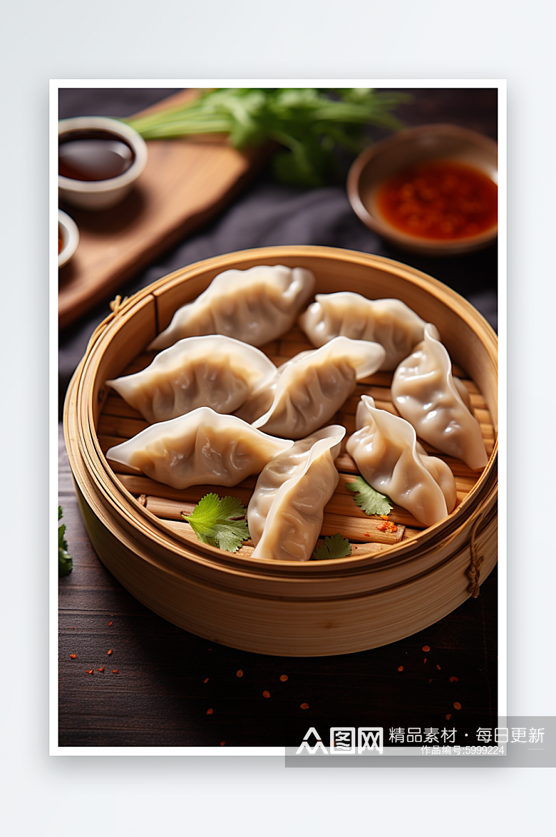 数字艺术AI图饺子面食素材图片素材