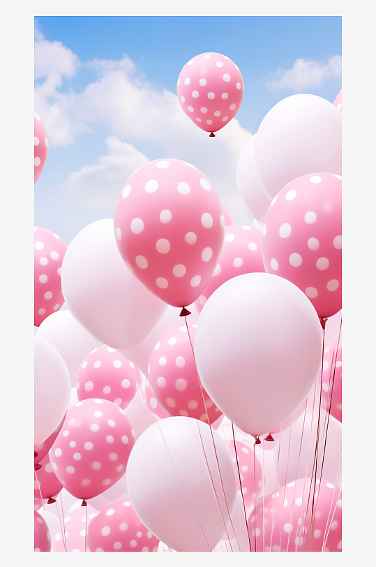 数字艺术AI图气球背景素材图片