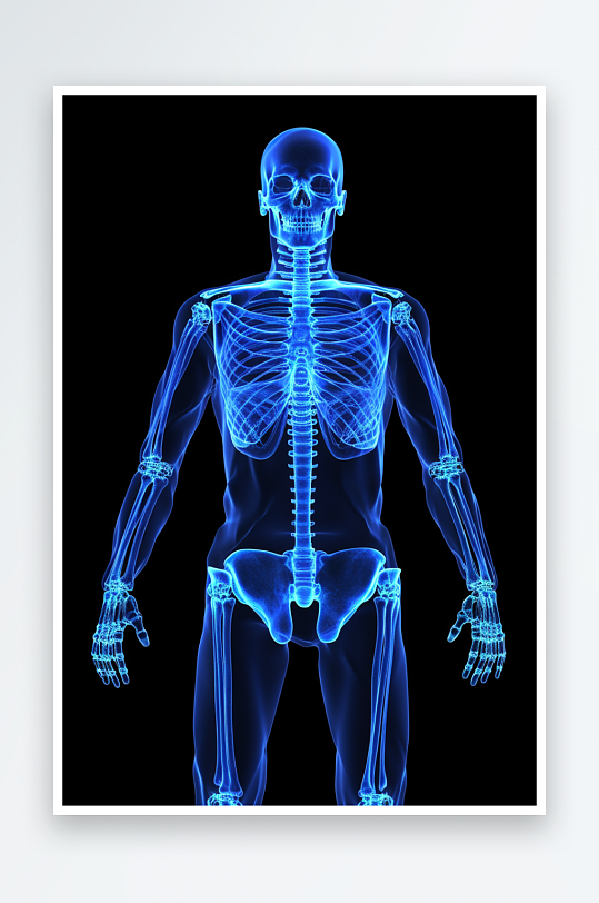 数字艺术AI图人体骨骼素材图片