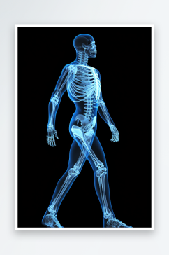 数字艺术AI图人体骨骼素材图片