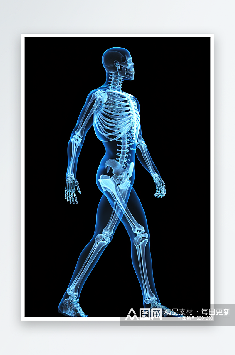 数字艺术AI图人体骨骼素材图片素材