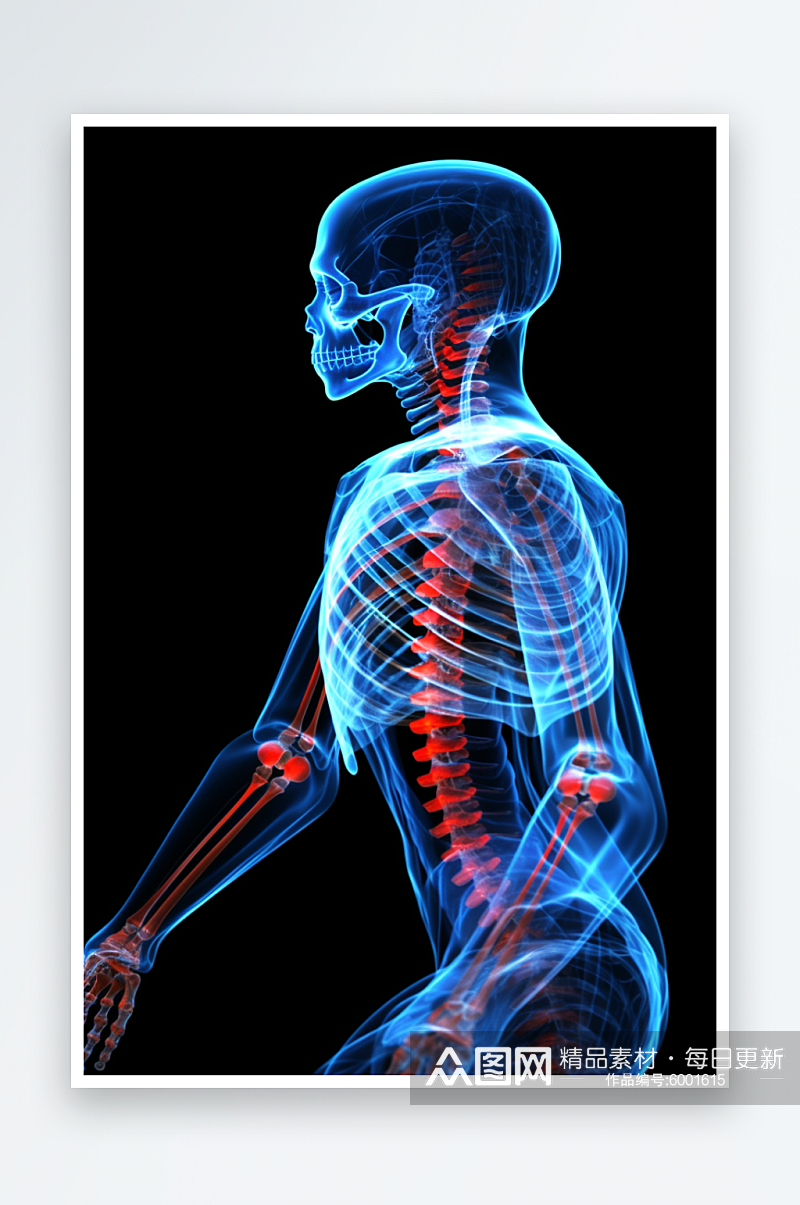 数字艺术AI图人体骨骼素材图片素材