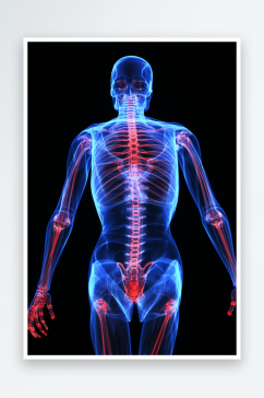 数字艺术AI图人体骨骼素材图片