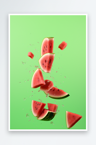 数字艺术水果西瓜素材图片