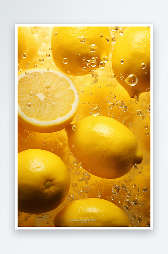 数字艺术水果柠檬素材图片