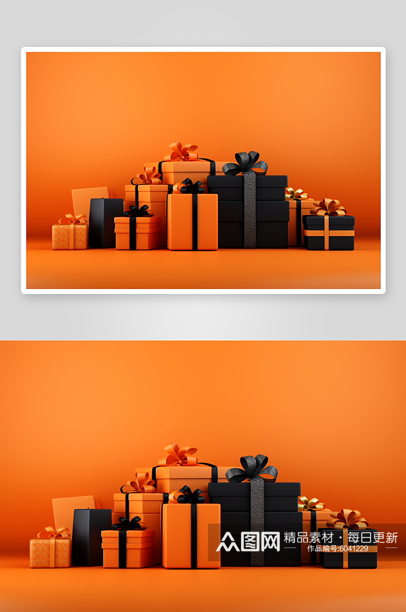 数字艺术图AI图礼物盒背景素材图片素材