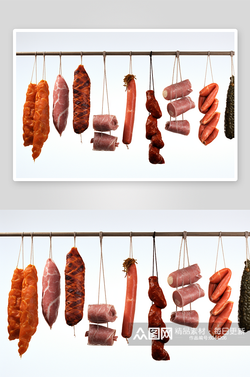 数字艺术图AI图腊肠腊肉素材图片素材
