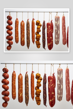 数字艺术图AI图腊肠腊肉素材图片
