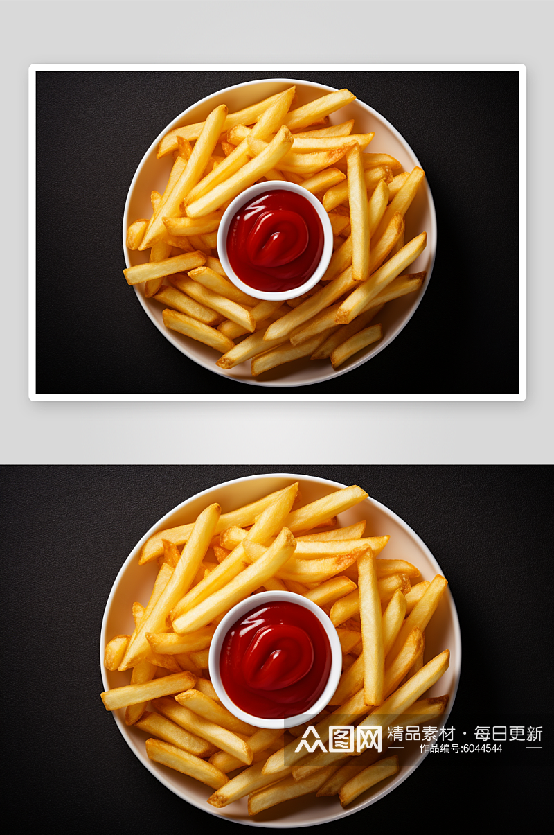 数字艺术图AI图薯条薯片薯块素材图片素材