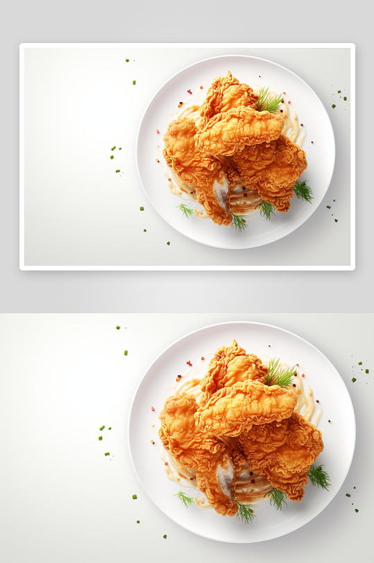 数字艺术图AI图炸鸡素材图片