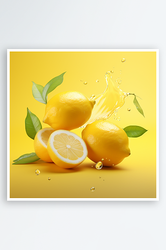 数字艺术AI图柠檬素材图片