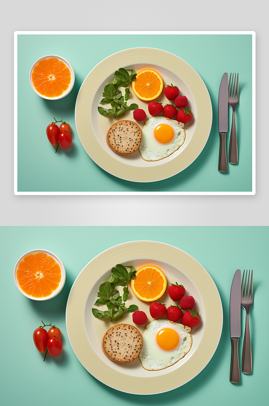 数字艺术图AI图营养早餐素材图片