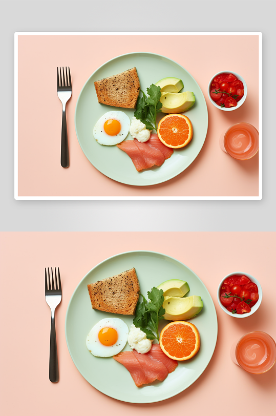 数字艺术图AI图营养早餐素材图片
