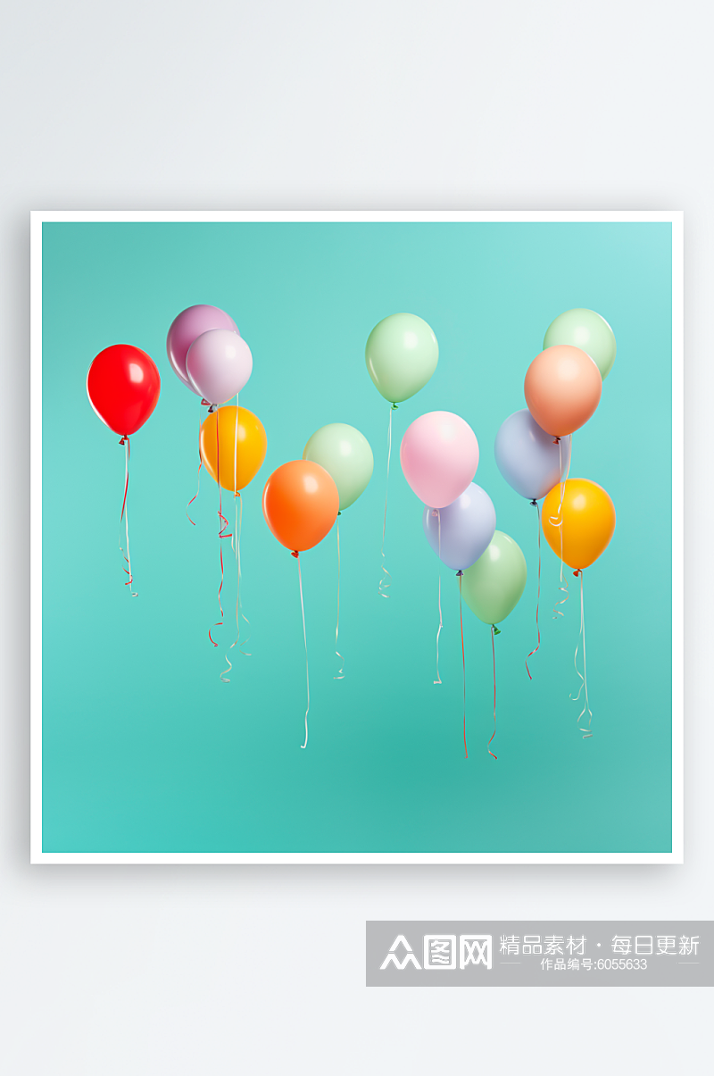 数字艺术图AI气球素材图片素材