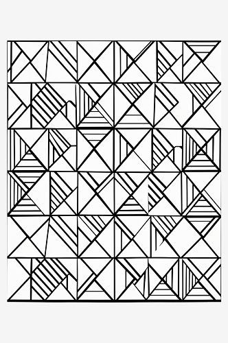 几何黑白背景素材图片数字艺术图AI图