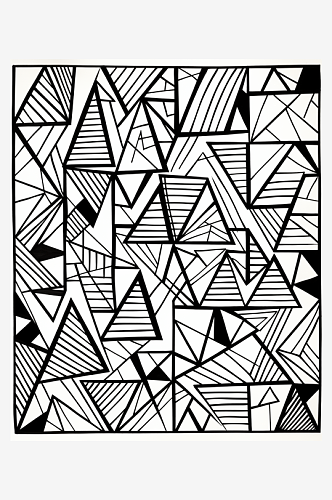 几何黑白背景素材图片数字艺术图AI图
