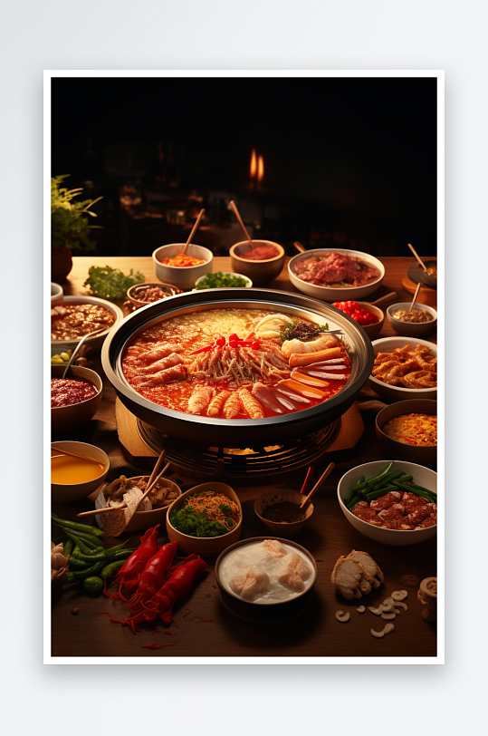 數(shù)字藝術(shù)AI圖火鍋素材圖片