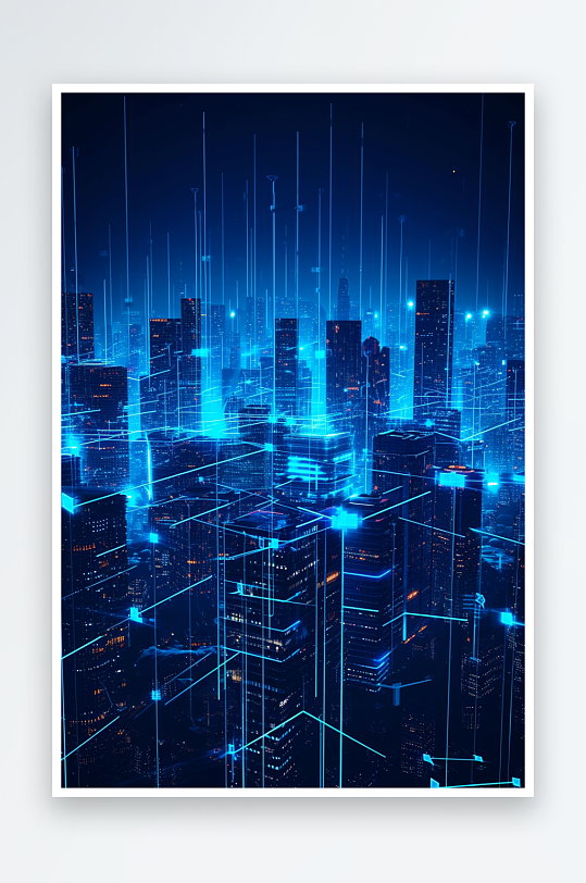 数字艺术AI图科技城市素材图片