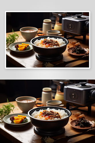 简约米饭素材图片