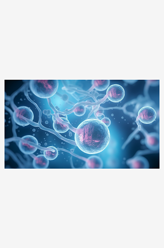 简约人病毒细菌细胞素材图片