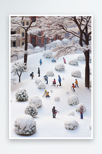 冬天雪场景素材图片
