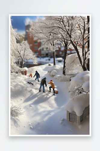 冬天雪场景素材图片