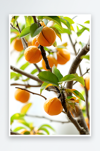 数字艺术AI图橙色果子素材图片