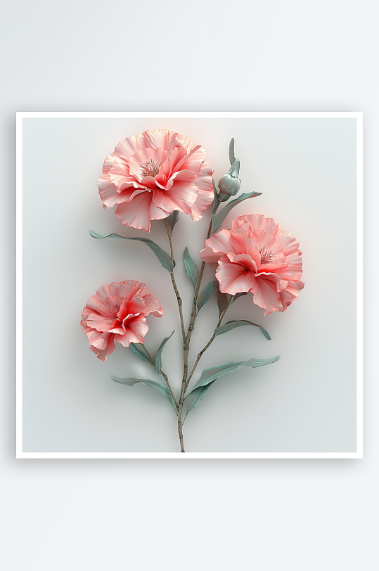 数字艺术图AI图母亲节花朵素材图