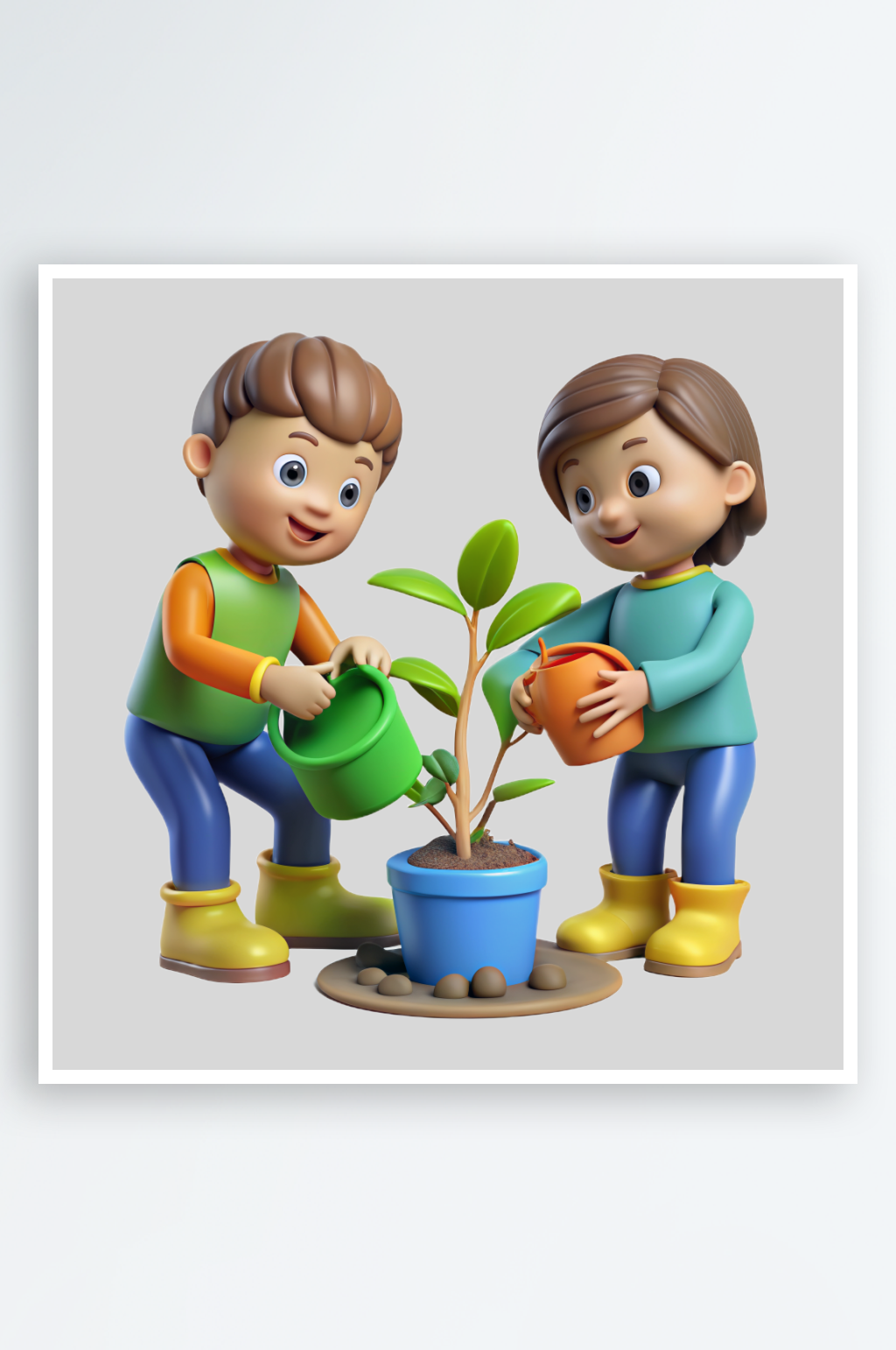 数字艺术图植树节素材图素材