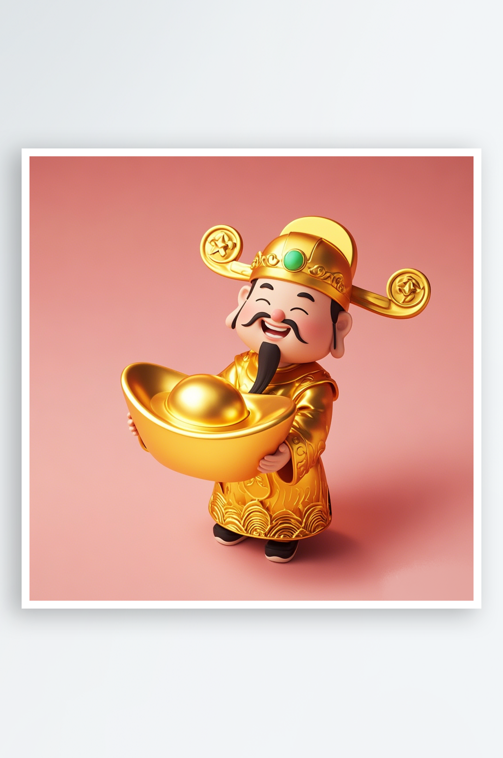 简约财神爷古风人物素材图素材