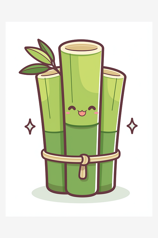 可爱卡通竹子素材图ai图