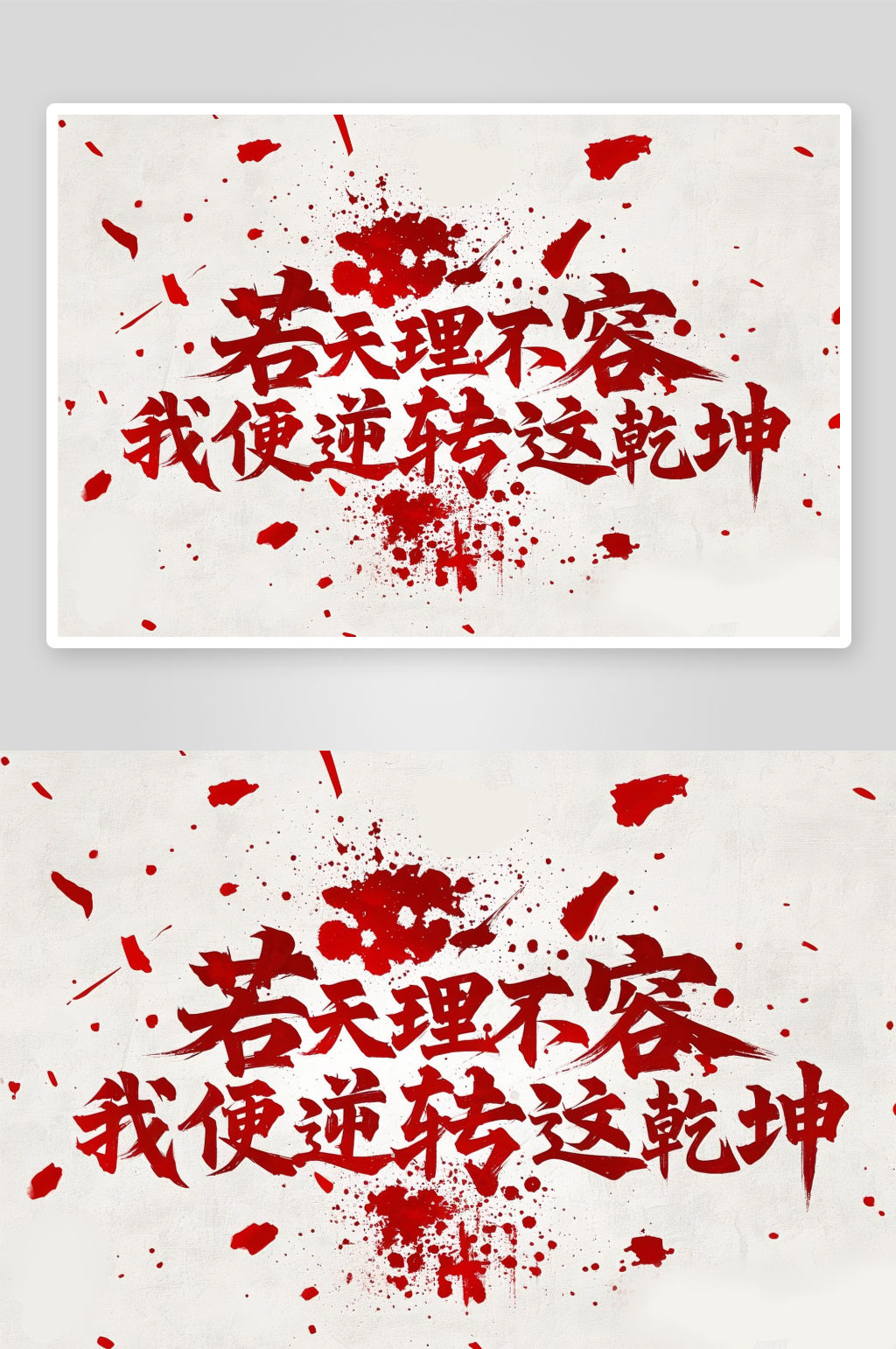 如天理不容我便逆转这乾坤艺术字素材