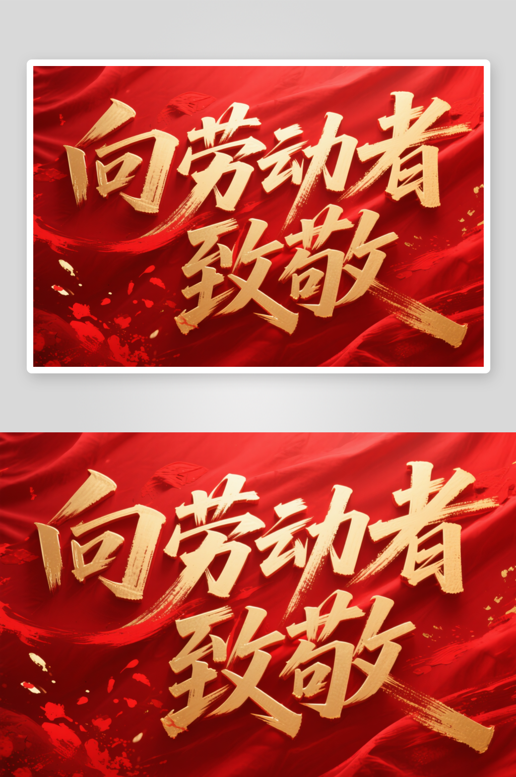 向劳动者致敬艺术字简约艺术字创意艺术字素材
