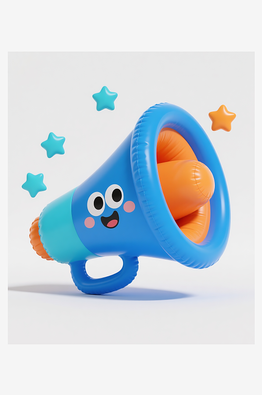 简约3d卡通立体喇叭素材