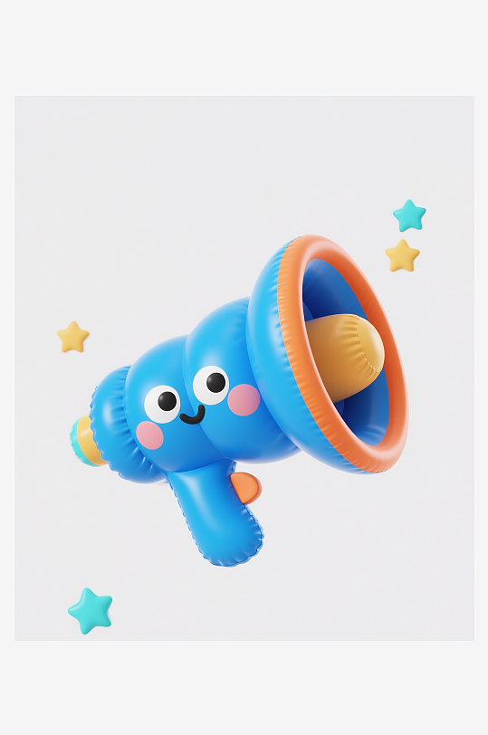 简约3d卡通立体喇叭素材