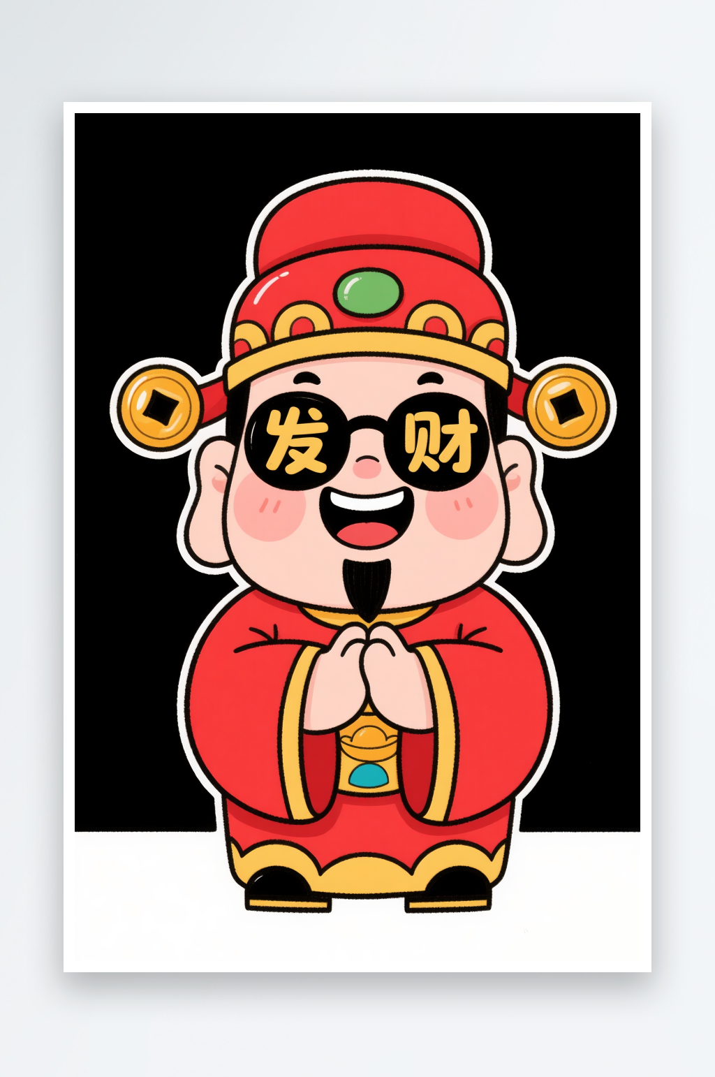 可爱卡通财神人物素材素材