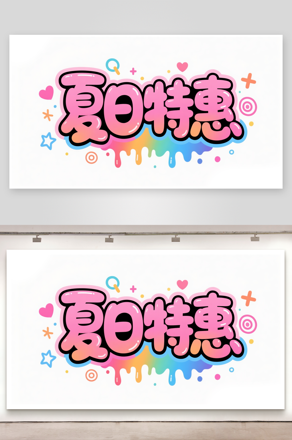 夏日特惠艺术字简约艺术字素材