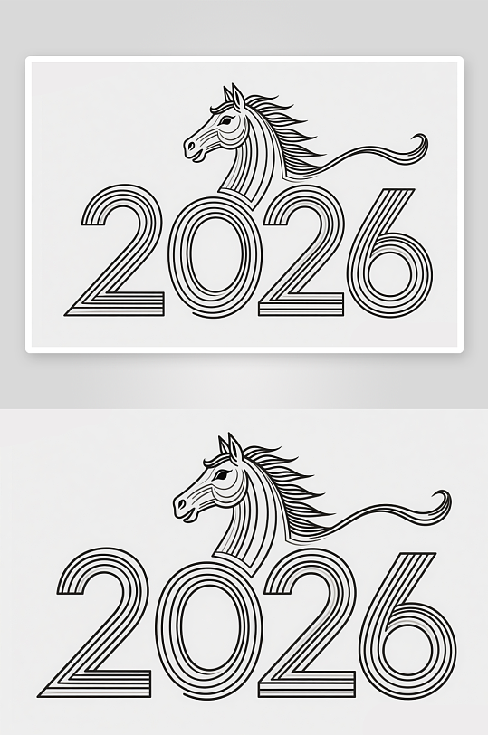2026马年艺术字创意艺术字