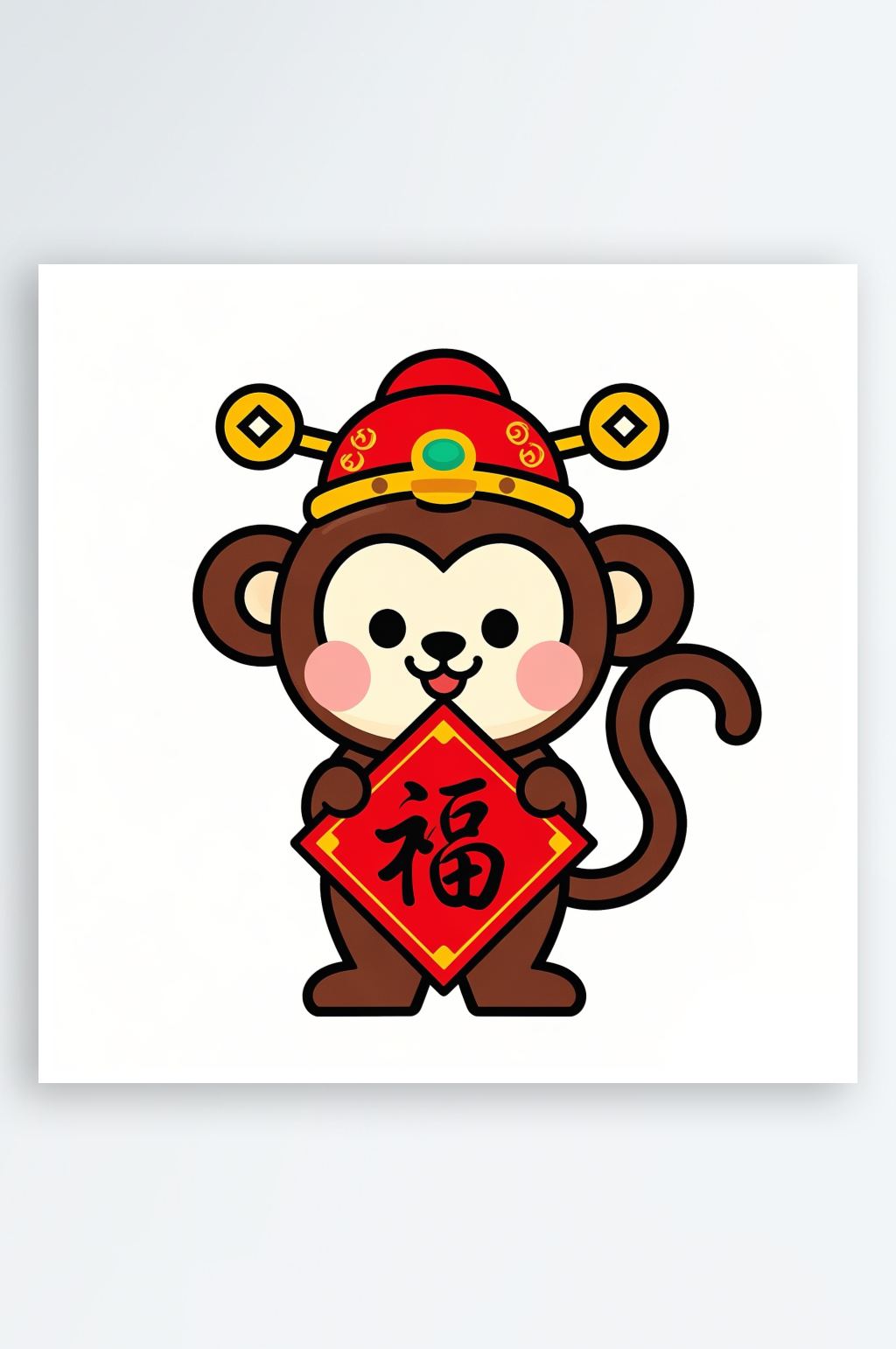 十二生肖动物猴子卡通设计素材素材