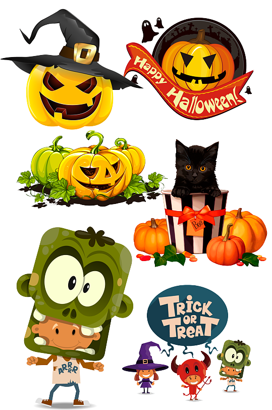 万圣节元素恐怖人物图片-万圣节元素恐怖人物素材下载-众图网