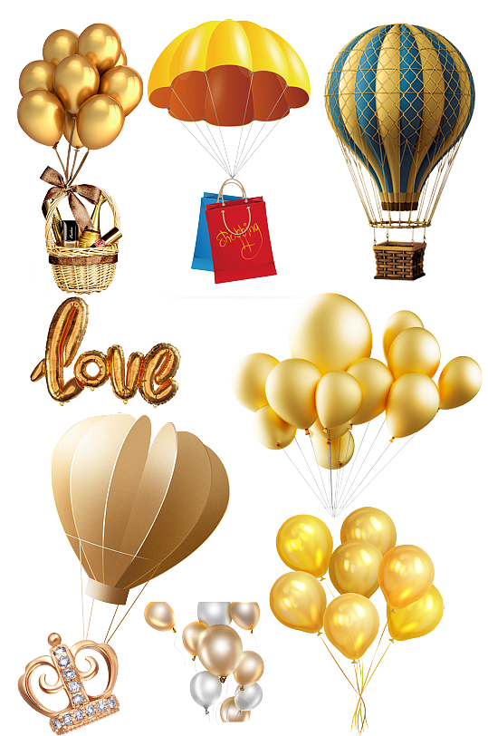 双十一活动气球漂浮素材.png-众图网