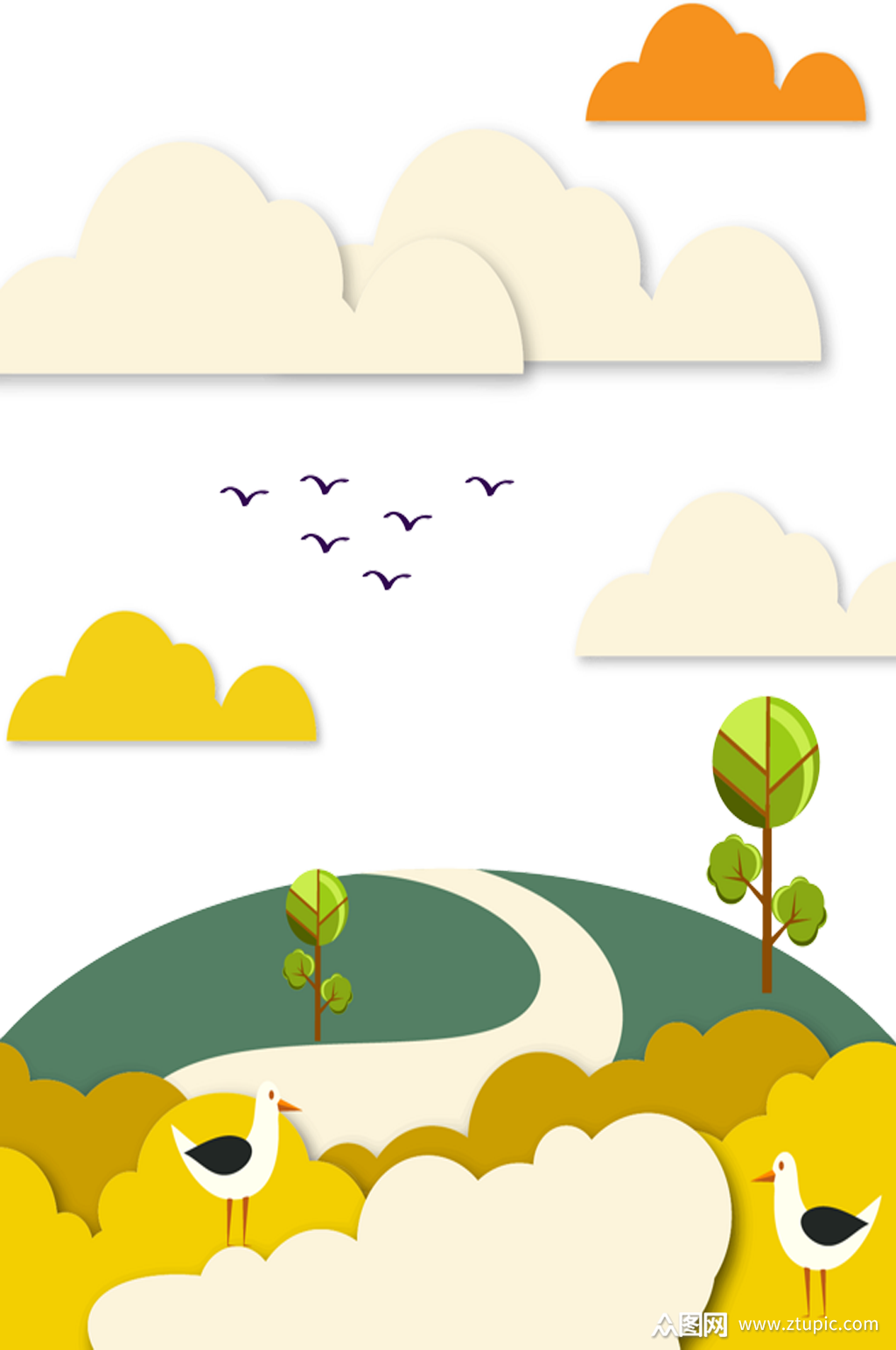 免抠卡通海报背景.png模板下载-编号831399-众图网