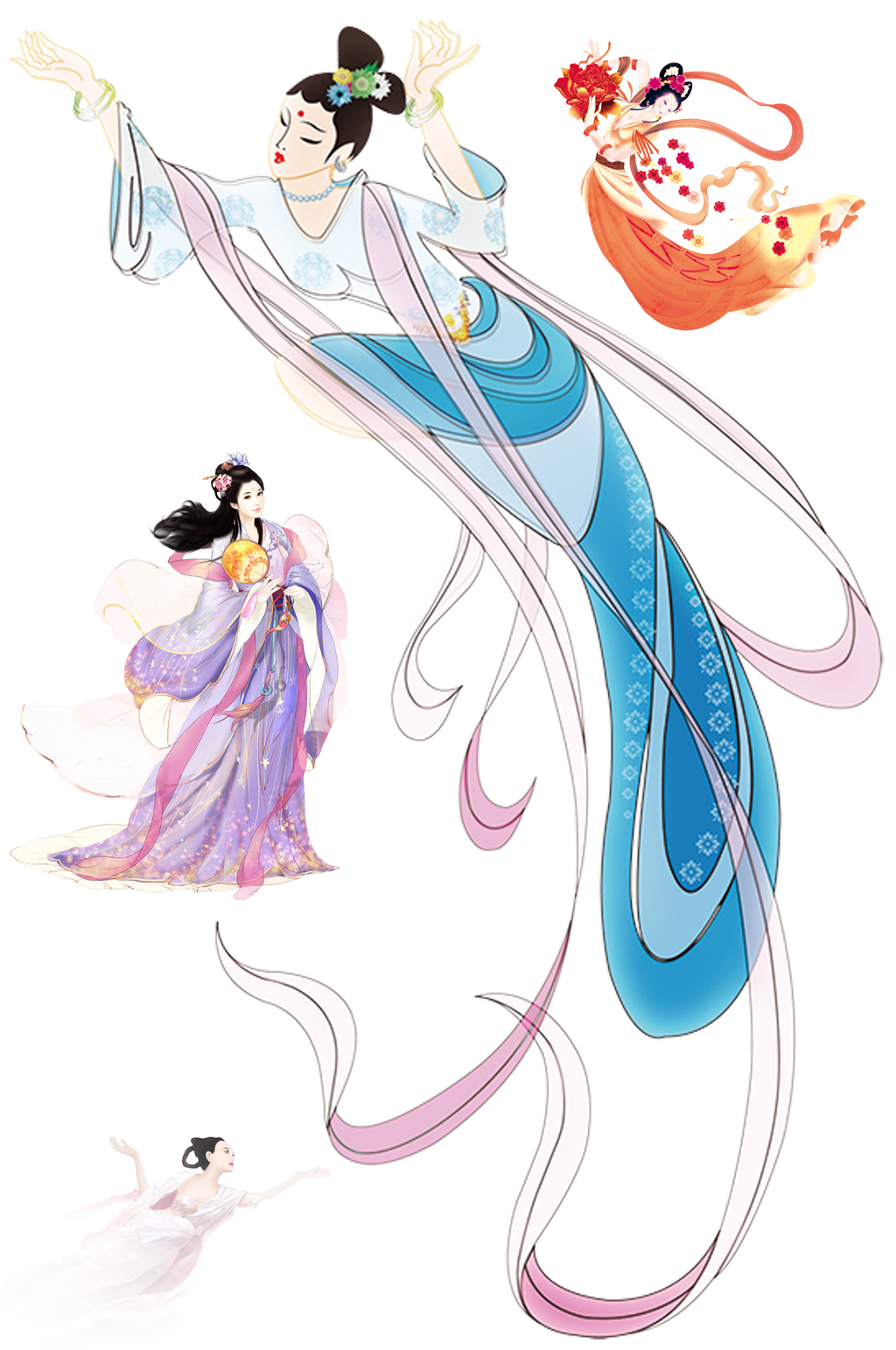 女娲补天卡通手绘插画素材_女娲补天卡通手绘插画模板_女娲补天卡通手绘插画设计图片免费下载-众图网